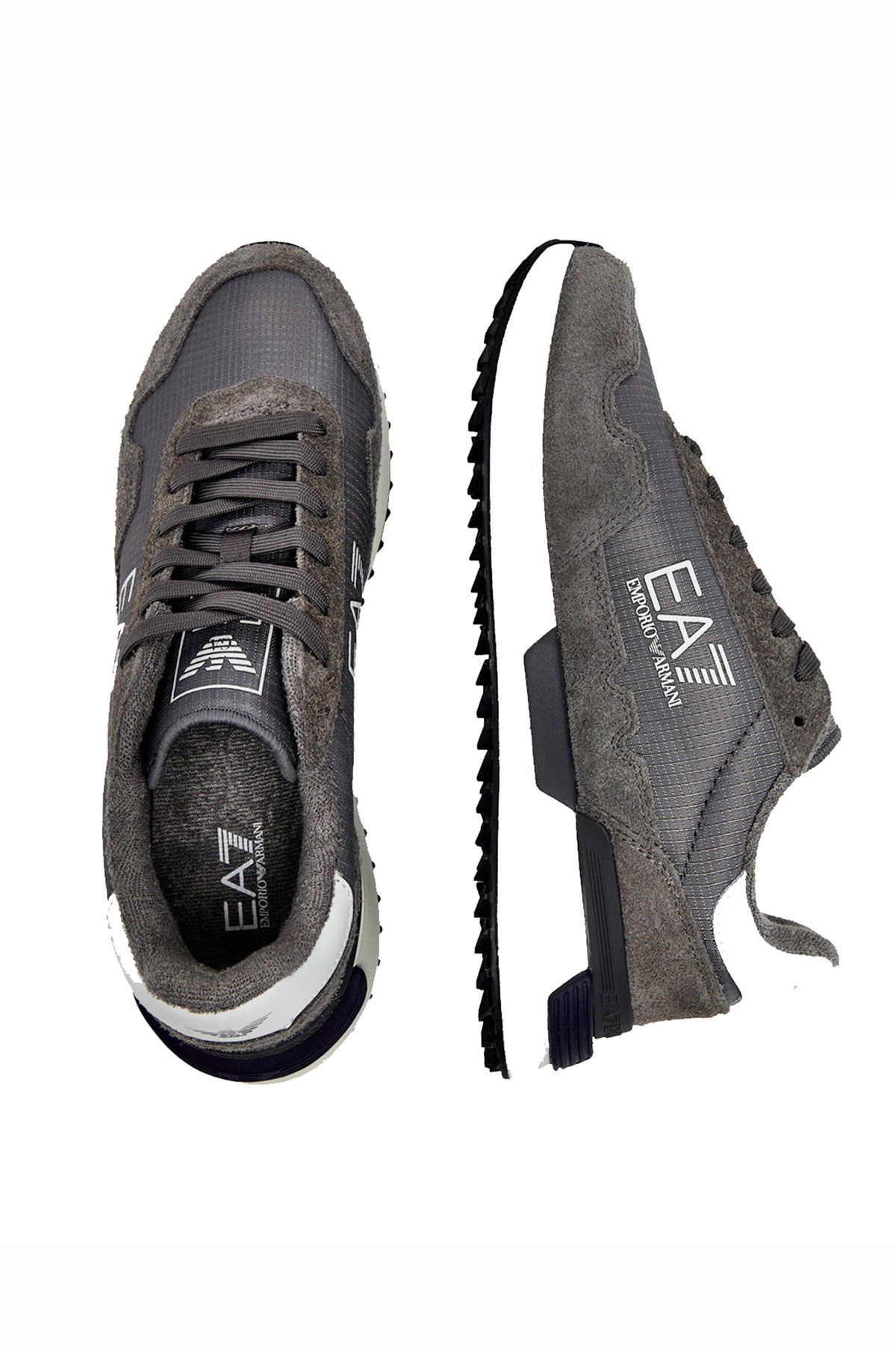 Emporio Armani Erkek Süet Sneaker - 4