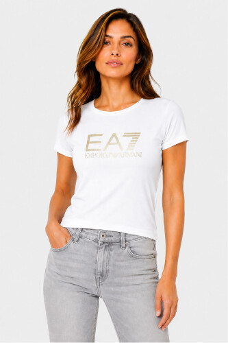 Emporio Armani Kadın Bisiklet Yaka T-Shirt - Emporio Armani