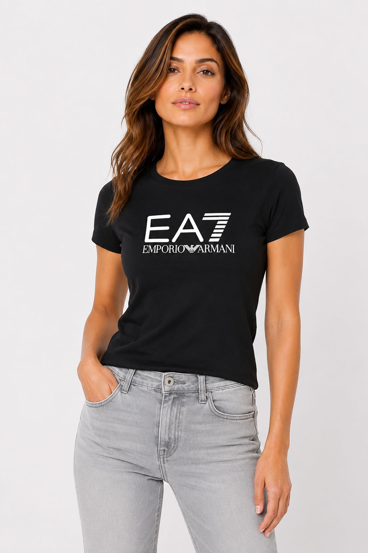 Emporio Armani Kadın Bisiklet Yaka T-Shirt - 1
