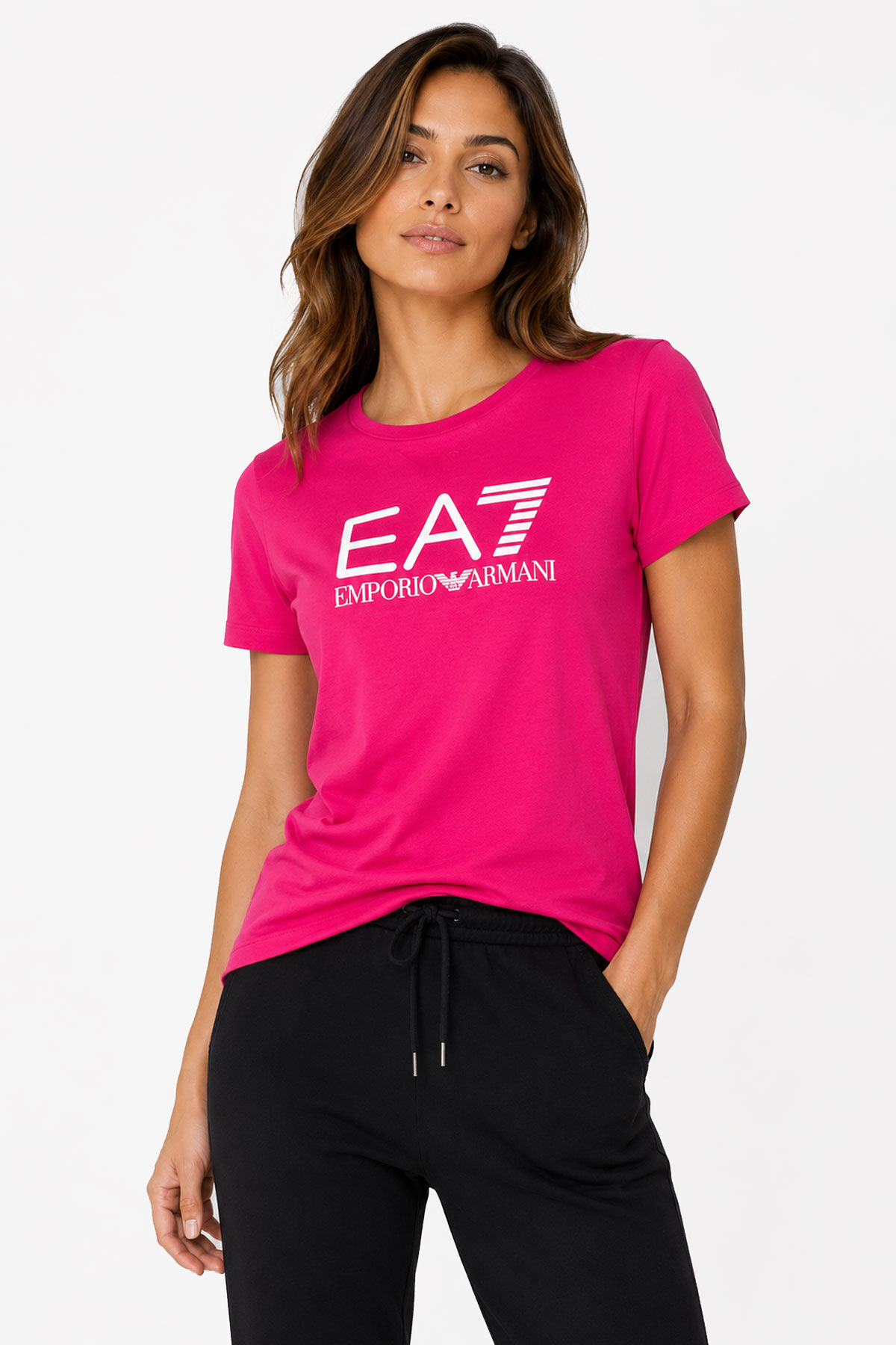 Emporio Armani Kadın Bisiklet Yaka T-Shirt - 1