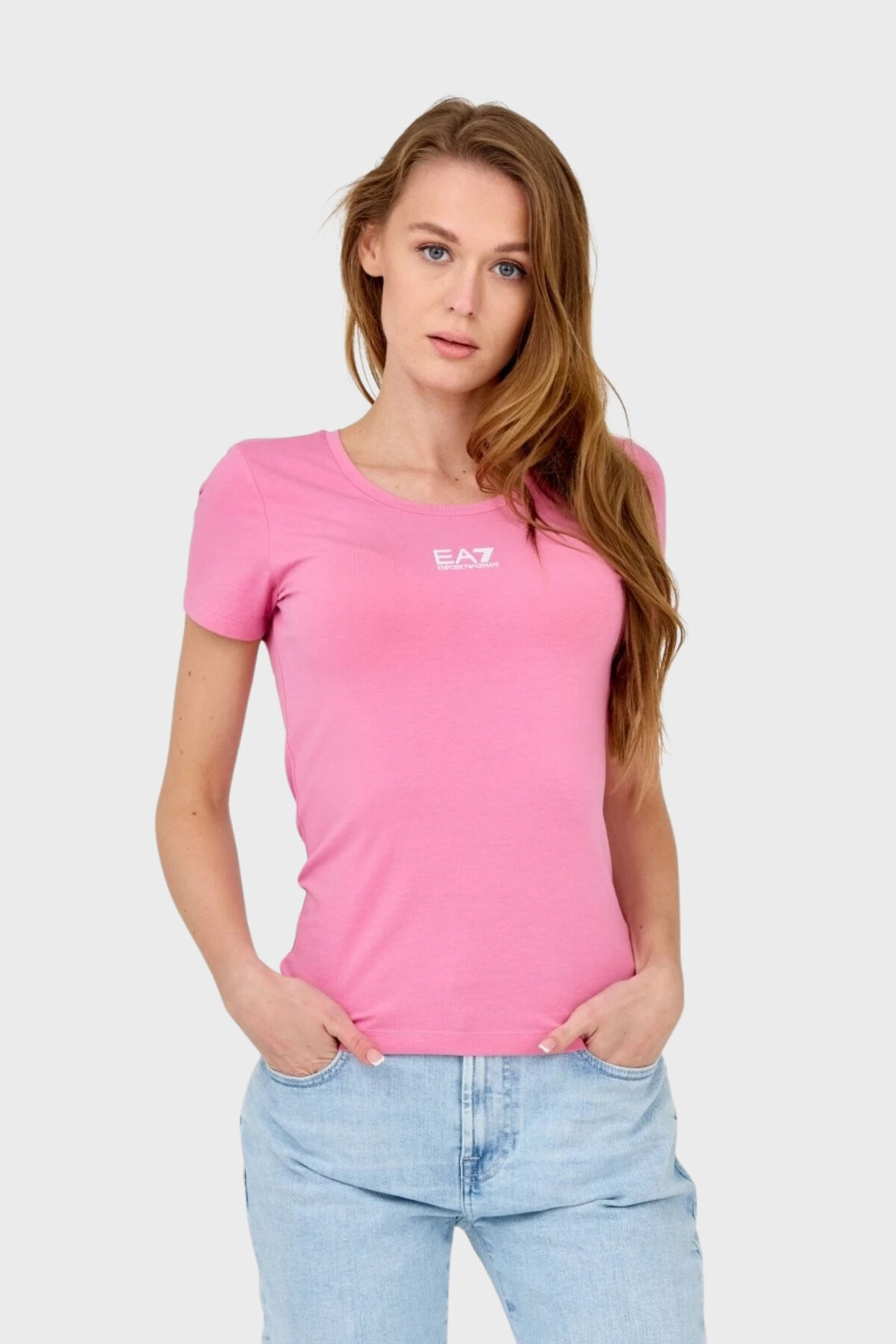 Emporio Armani Kadın Bisiklet Yaka T-Shirt - 1