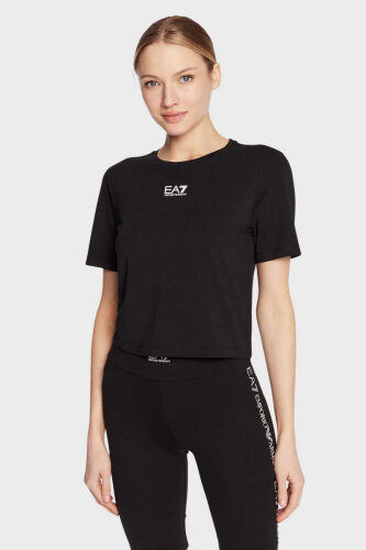 Emporio Armani Kadın Crop T-Shirt - Emporio Armani
