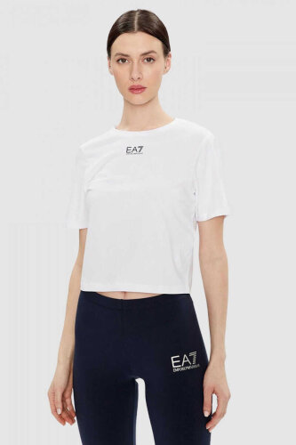 Emporio Armani Kadın Crop T-Shirt - Emporio Armani