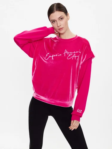 Emporio Armani Kadın Kadife Sweatshirt - Emporio Armani