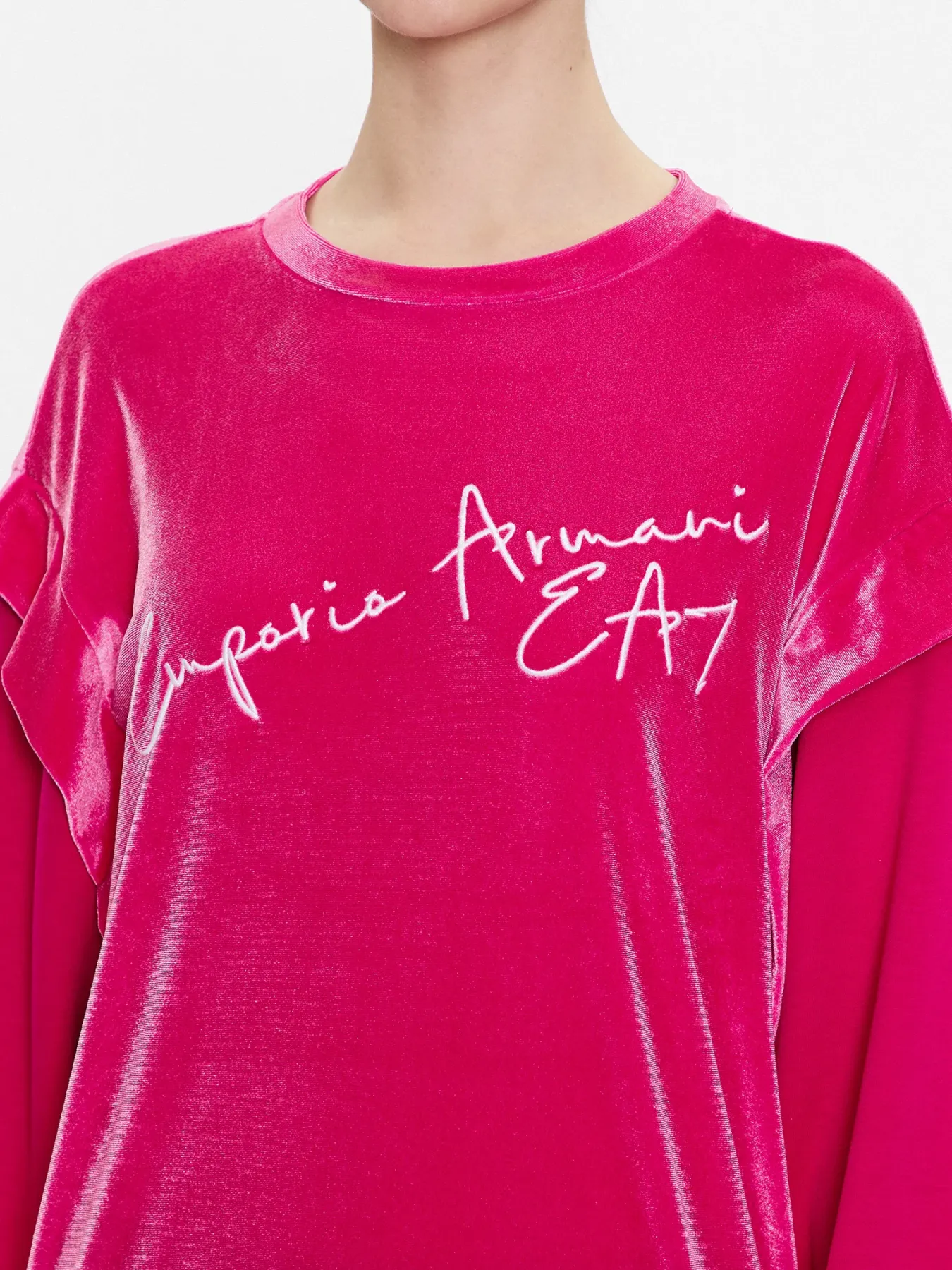 Emporio Armani Kadın Kadife Sweatshirt - 4