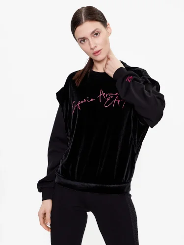 Emporio Armani Kadın Kadife Sweatshirt - Emporio Armani