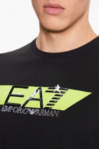 Emporio Armani Logolu Bisiklet Yaka T-Shirt - 4