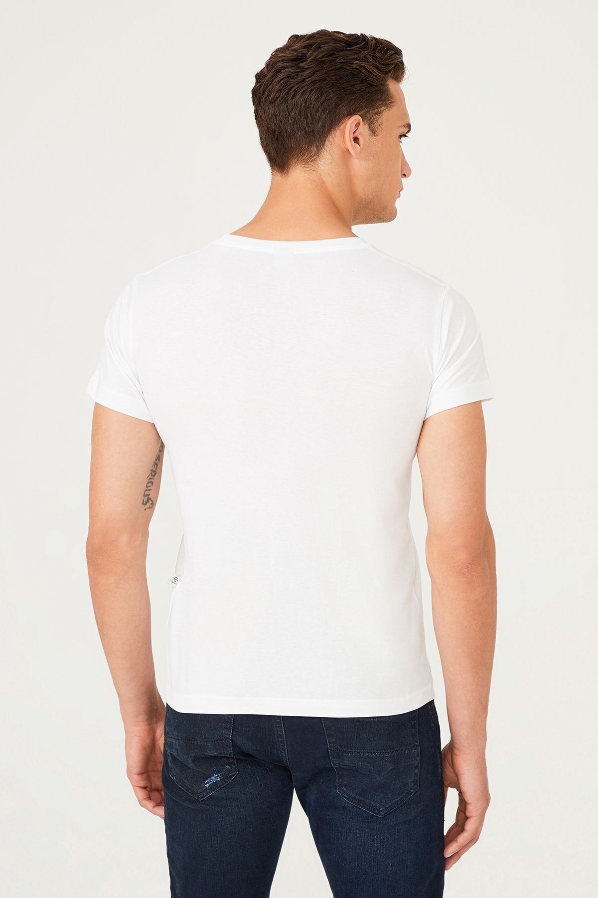 Erkek Bisiklet Yaka T-Shirt - 12