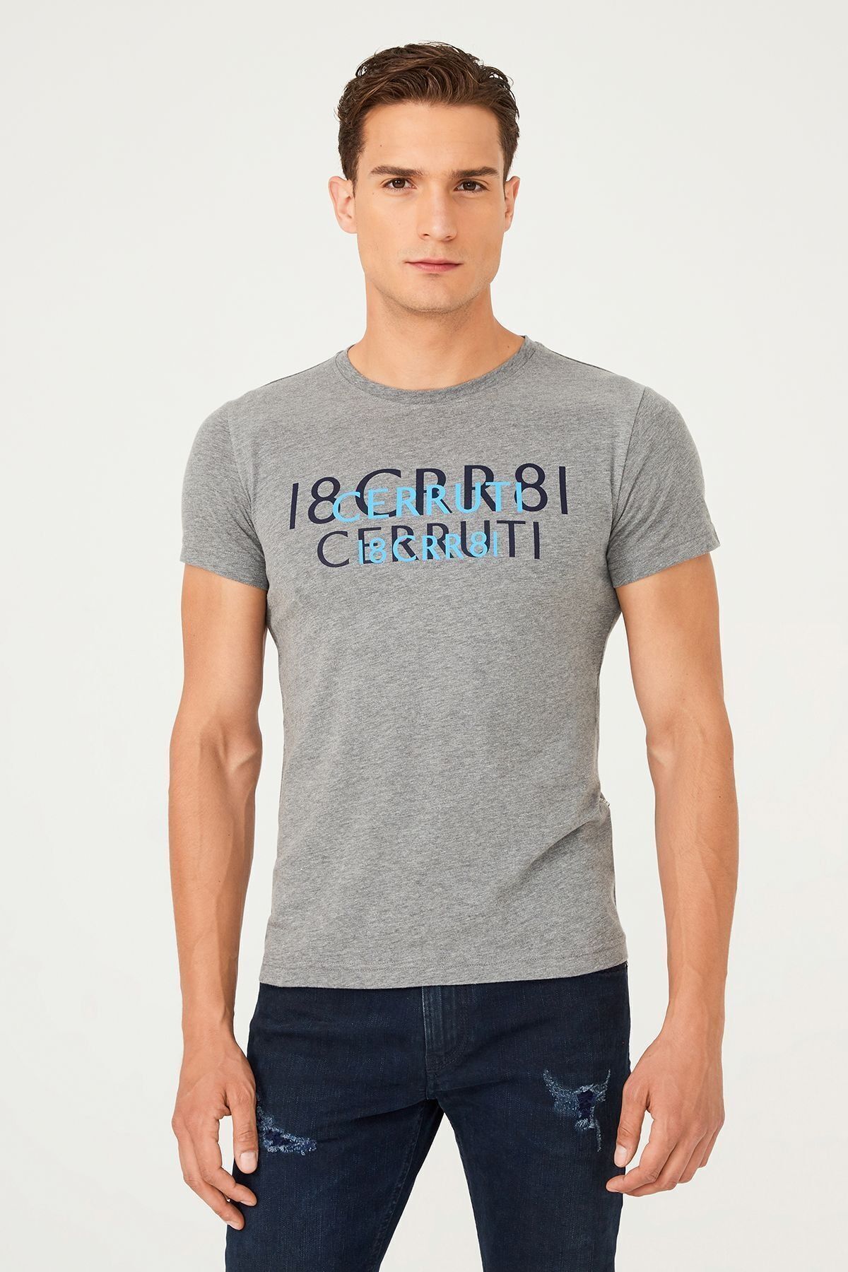 Erkek Bisiklet Yaka T-Shirt - 9