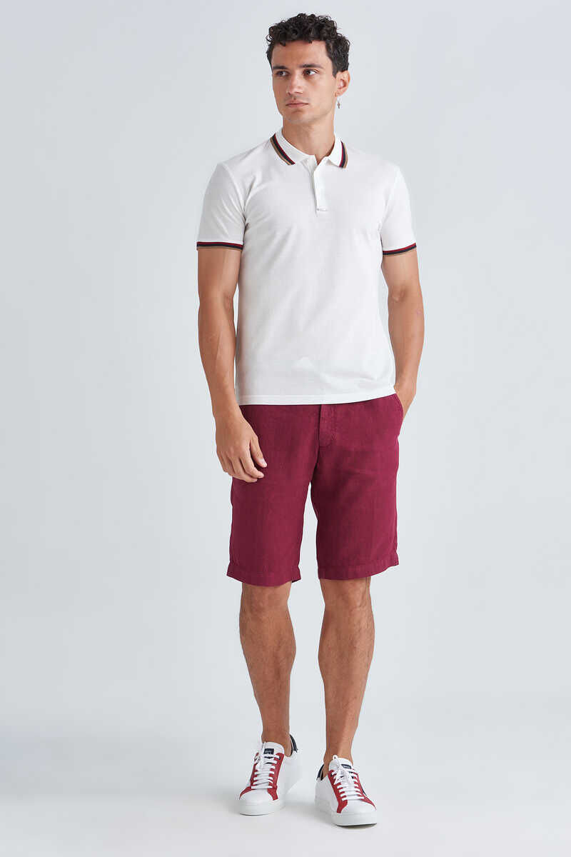 Ermenegildo Zegna Erkek Keten Bermuda Şort - 3