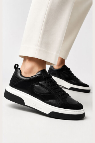 Ferragamo Erkek Bağcıklı Deri Sneaker - 2