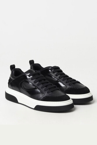 Ferragamo Erkek Bağcıklı Deri Sneaker - 3