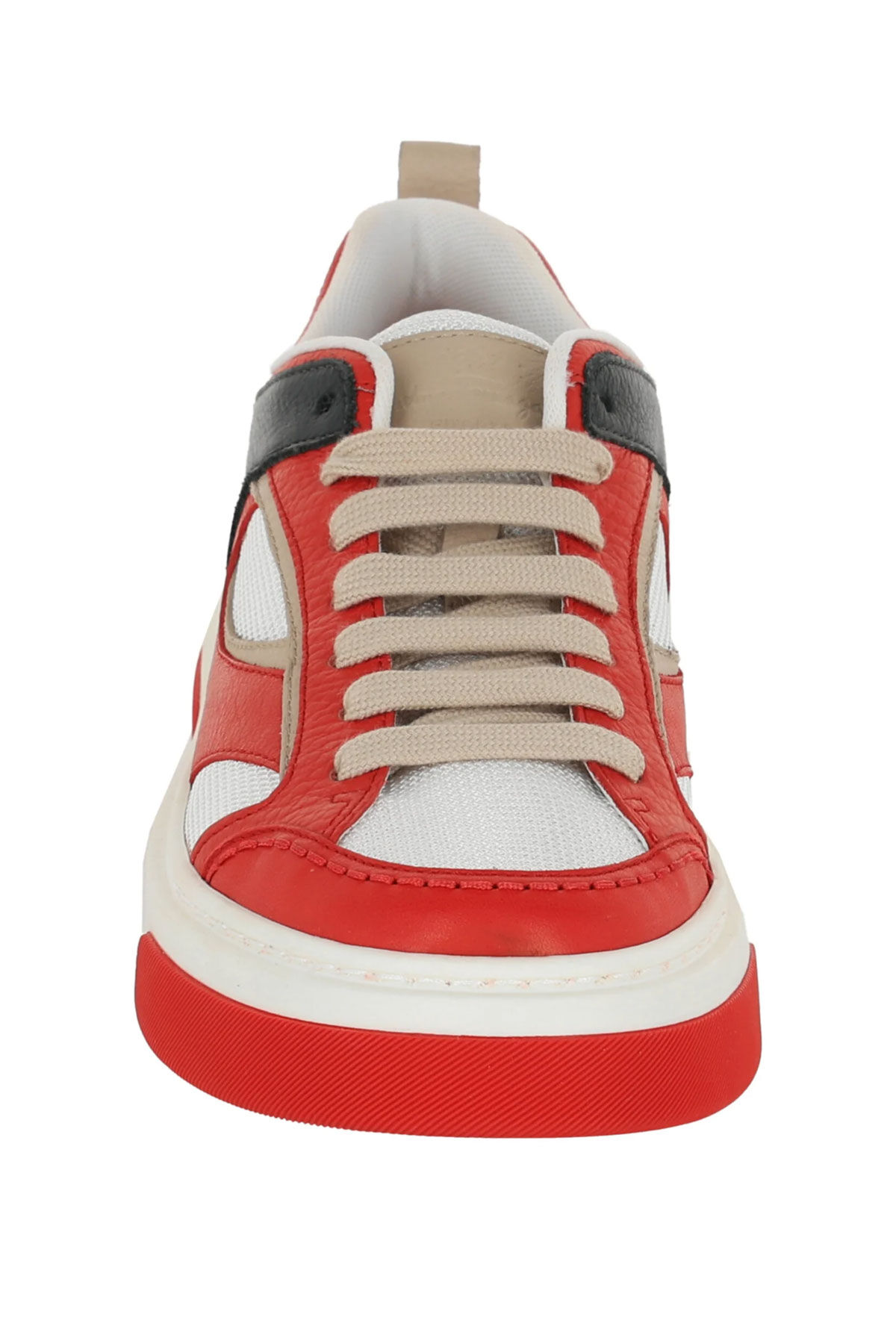 Ferragamo Erkek Bağcıklı Deri Sneaker - 5