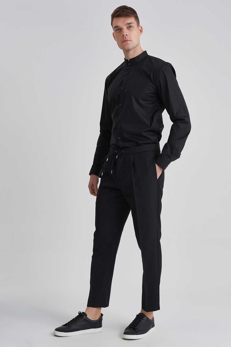 Hugo Boss Beli Bağcıklı Yünlü Erkek Pantolon - 2