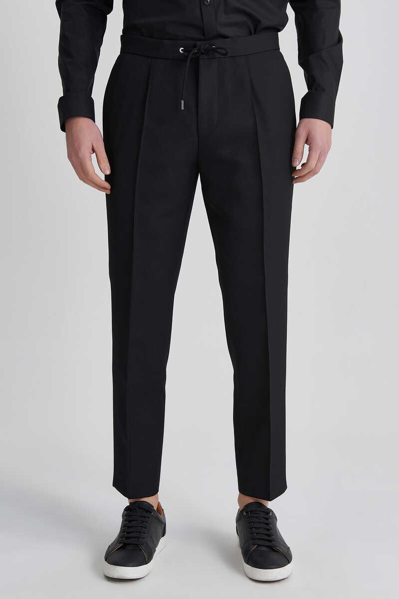Hugo Boss Beli Bağcıklı Yünlü Erkek Pantolon - 3