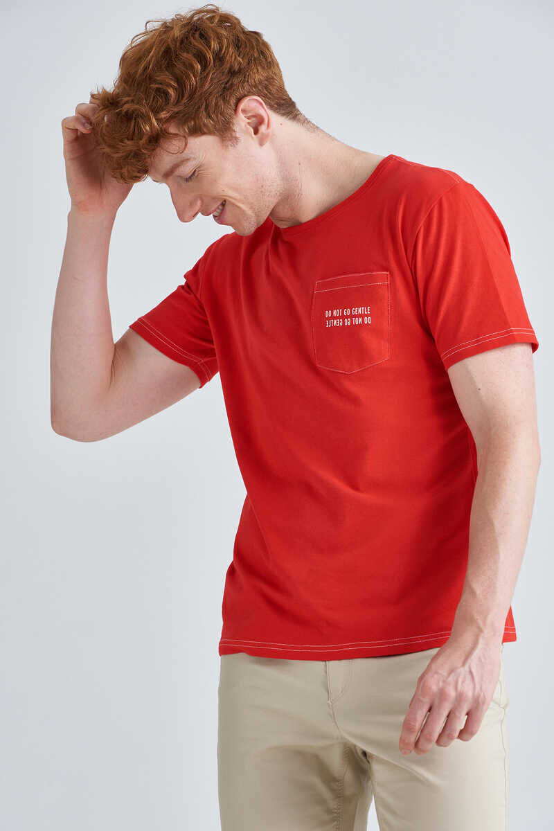 Jeckerson Bisiklet Yaka Erkek Cepli T-Shirt - 3