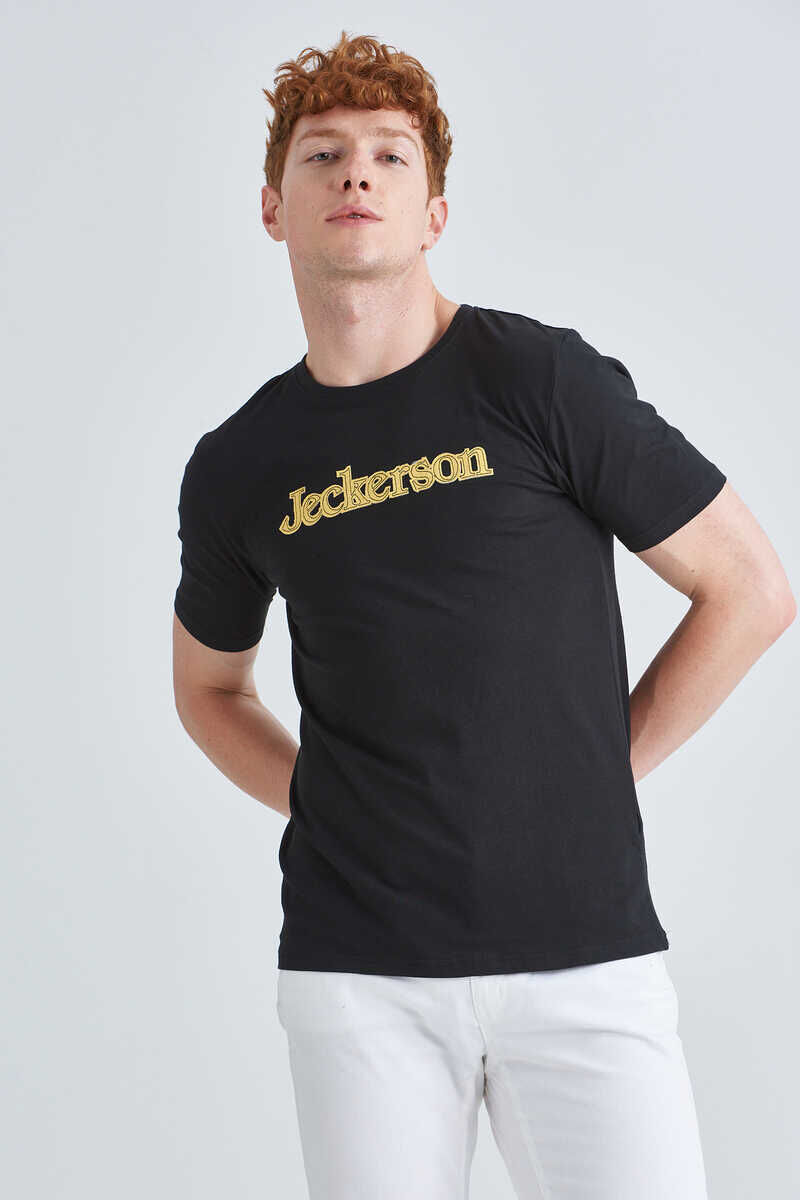 Jeckerson Bisiklet Yaka Erkek Kısa Kollu T-Shirt - 1