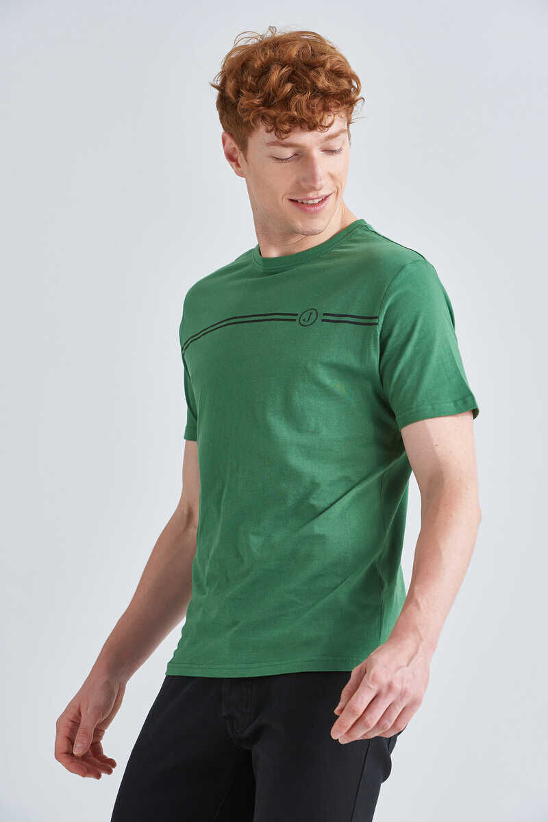 Jeckerson Erkek Bisiklet Yaka T-Shirt - 3