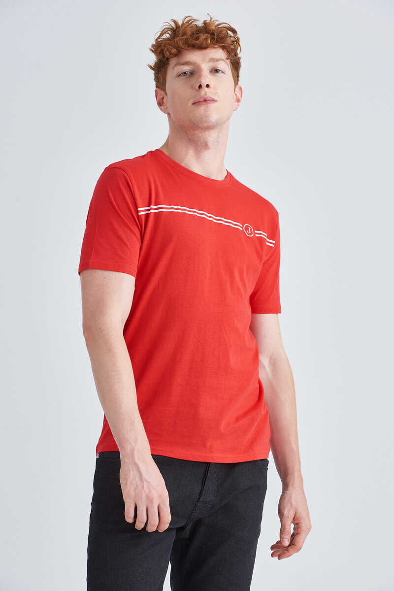 Jeckerson Erkek Bisiklet Yaka T-Shirt - 1