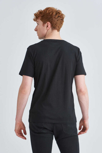 Jeckerson Erkek Logolu Bisiklet Yaka T-Shirt - 5