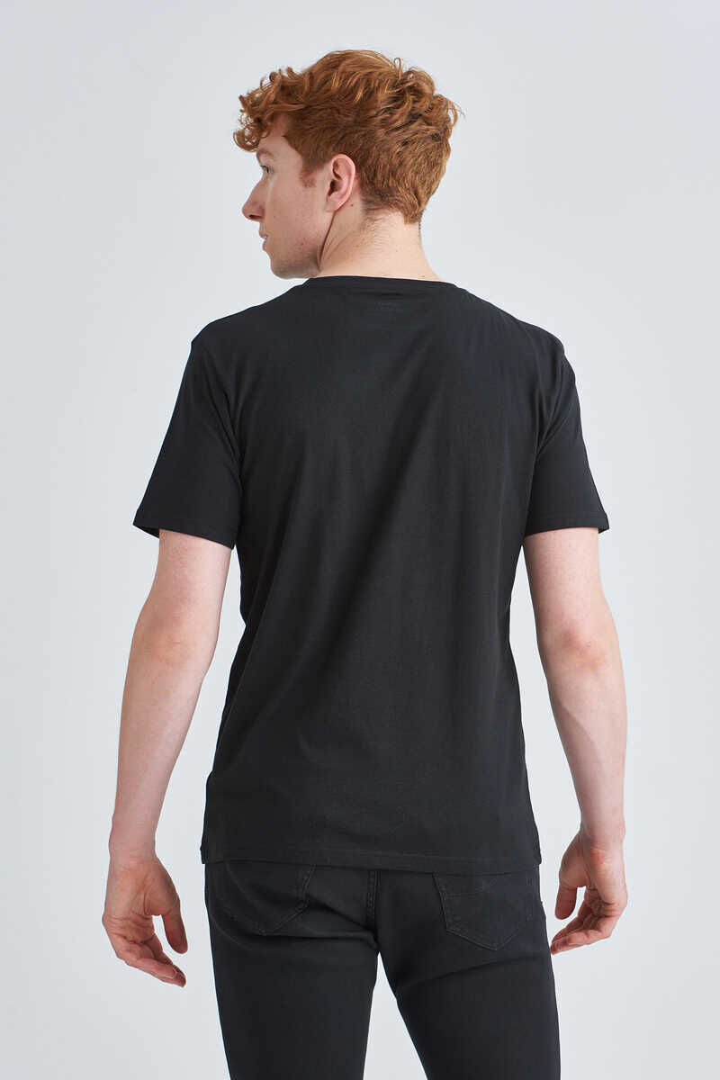Jeckerson Erkek Logolu Bisiklet Yaka T-Shirt - 5