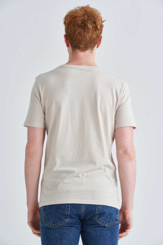 Jeckerson Erkek Logolu Bisiklet Yaka T-Shirt - 4