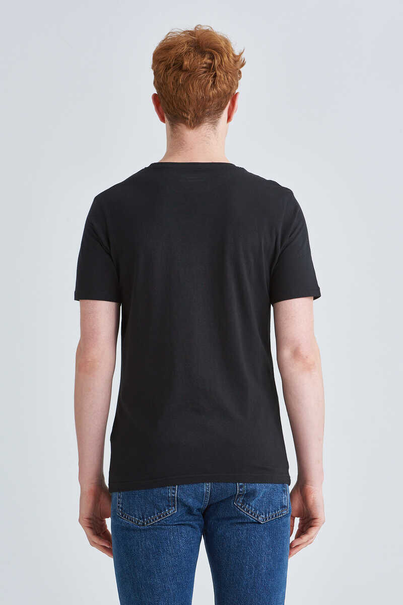 Jeckerson Erkek Yazılı Bisiklet Yaka T-Shirt - 4