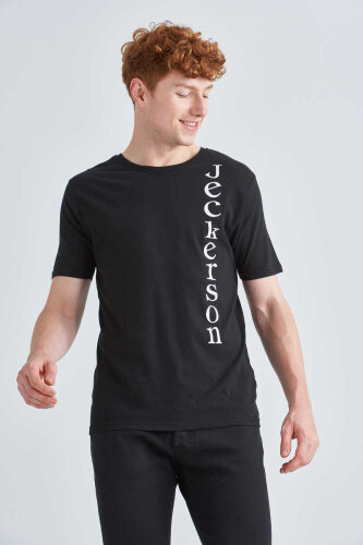 Jeckerson Logolu Bisiklet Yaka Erkek T-Shirt - Jeckerson