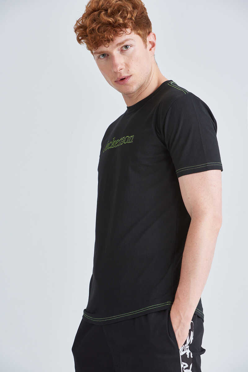 Jeckerson Yazılı Erkek Bisiklet Yaka T-Shirt - 3
