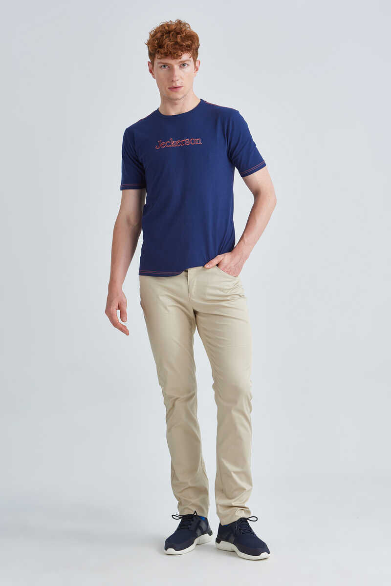 Jeckerson Yazılı Erkek Bisiklet Yaka T-Shirt - 2