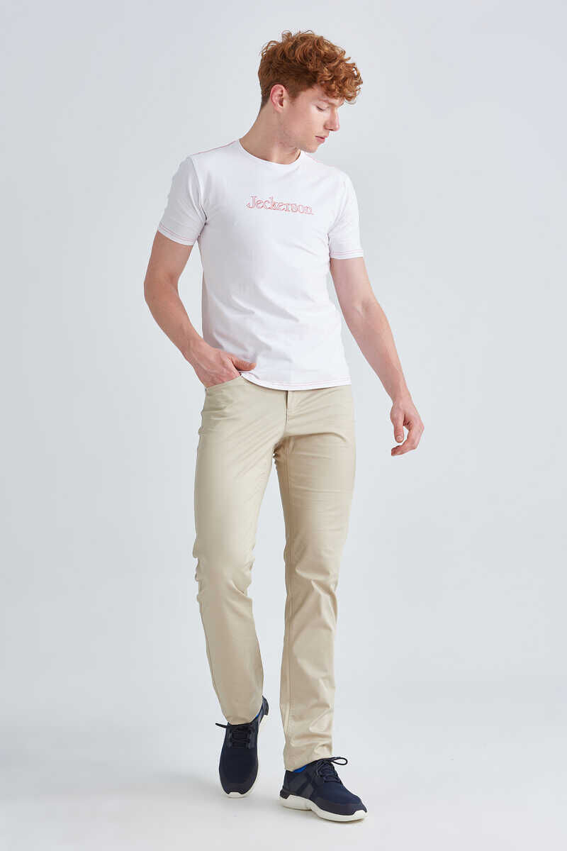 Jeckerson Yazılı Erkek Bisiklet Yaka T-Shirt - 2