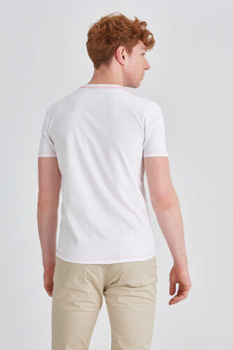 Jeckerson Yazılı Erkek Bisiklet Yaka T-Shirt - 4