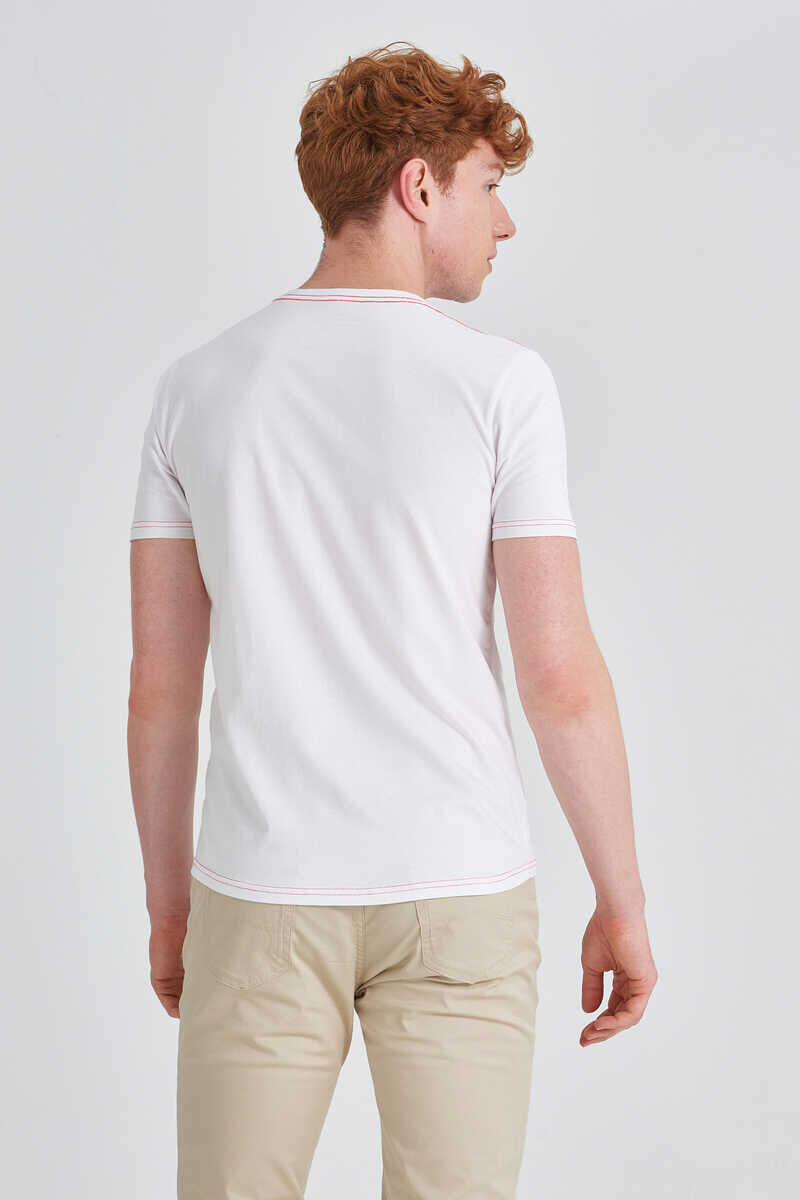 Jeckerson Yazılı Erkek Bisiklet Yaka T-Shirt - 4
