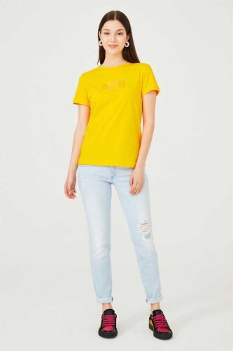 Kadın Bisiklet Yaka T-Shirt - 5
