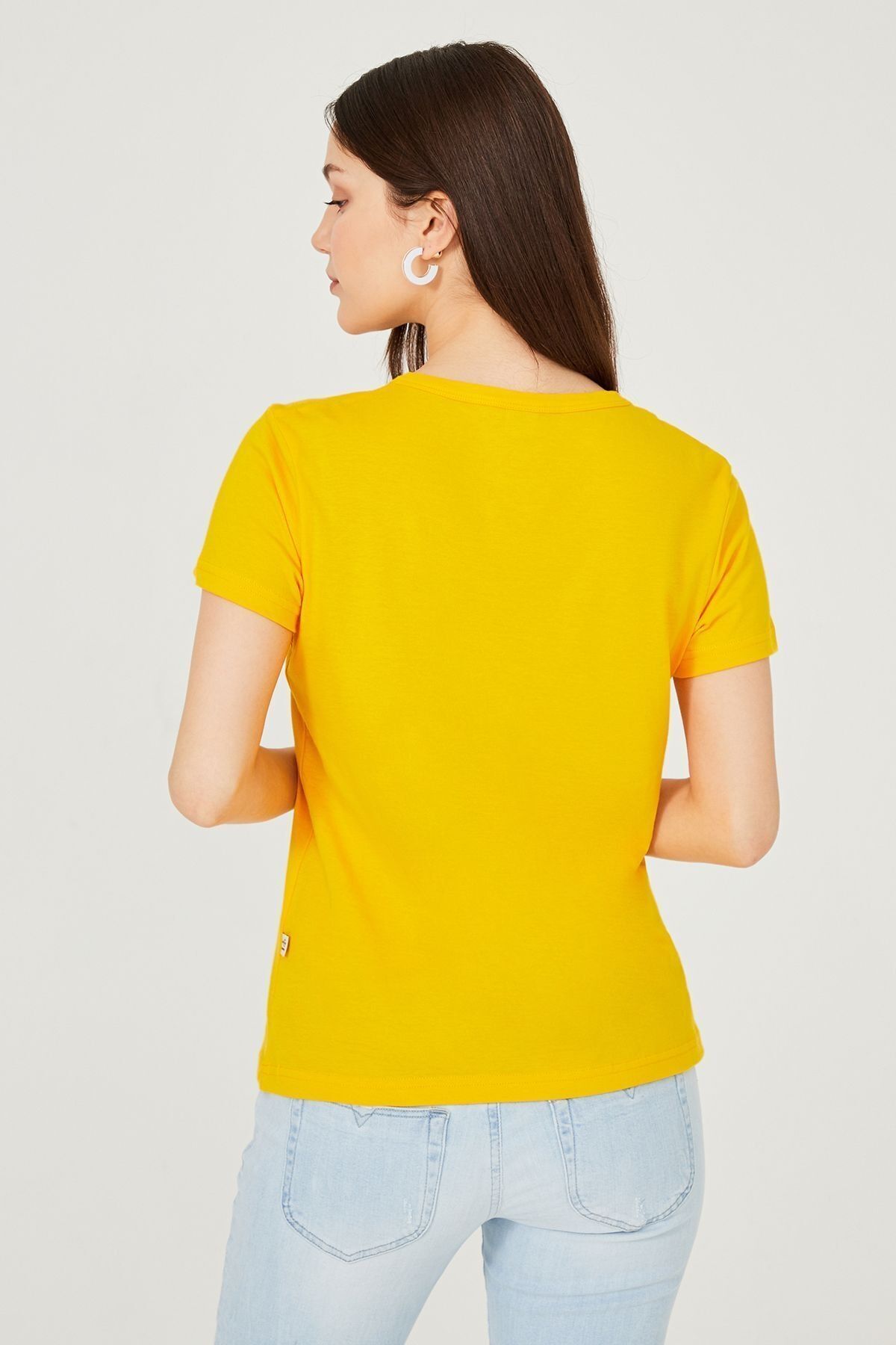 Kadın Bisiklet Yaka T-Shirt - 12