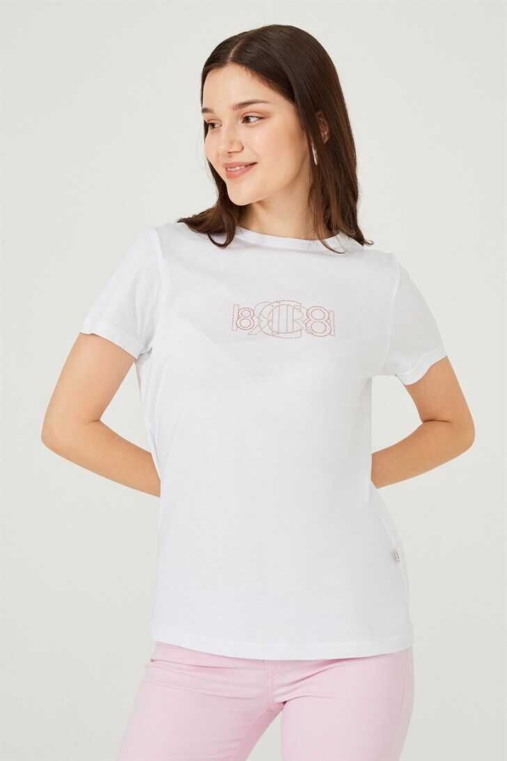 Kadın Bisiklet Yaka T-Shirt - 1