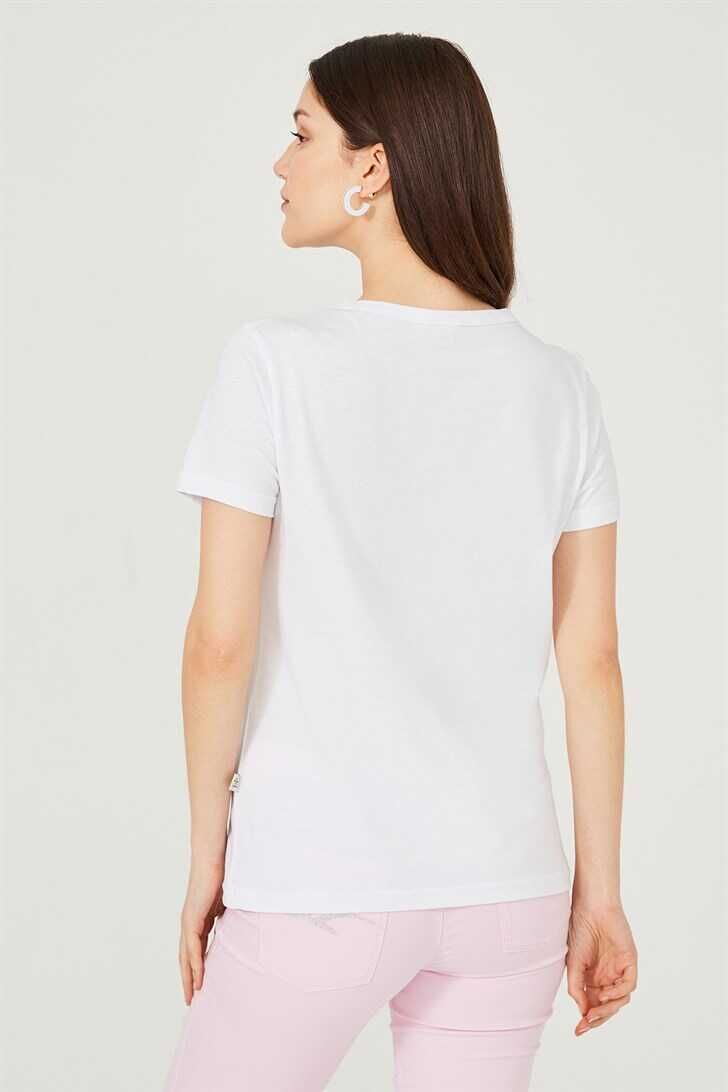Kadın Bisiklet Yaka T-Shirt - 4