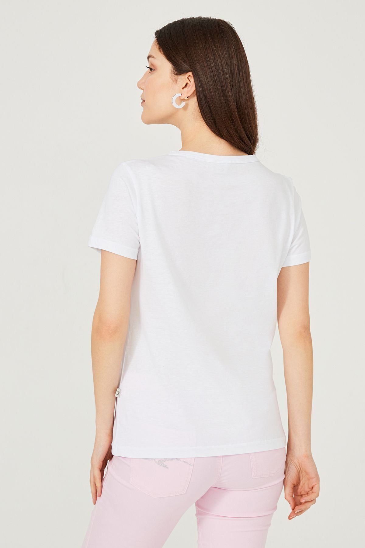 Kadın Bisiklet Yaka T-Shirt - 8