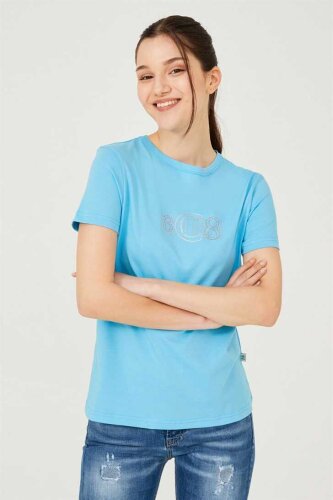 Kadın Bisiklet Yaka T-Shirt - Cerruti 1881