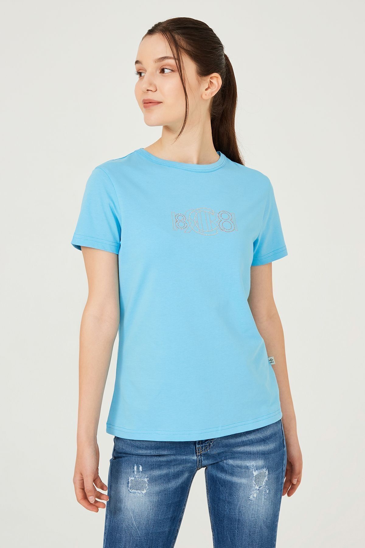 Kadın Bisiklet Yaka T-Shirt - 9