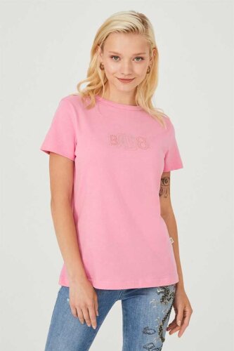Kadın Bisiklet Yaka T-Shirt - Cerruti 1881