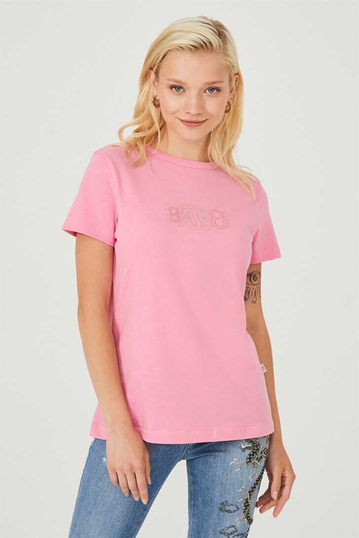 Kadın Bisiklet Yaka T-Shirt - 1