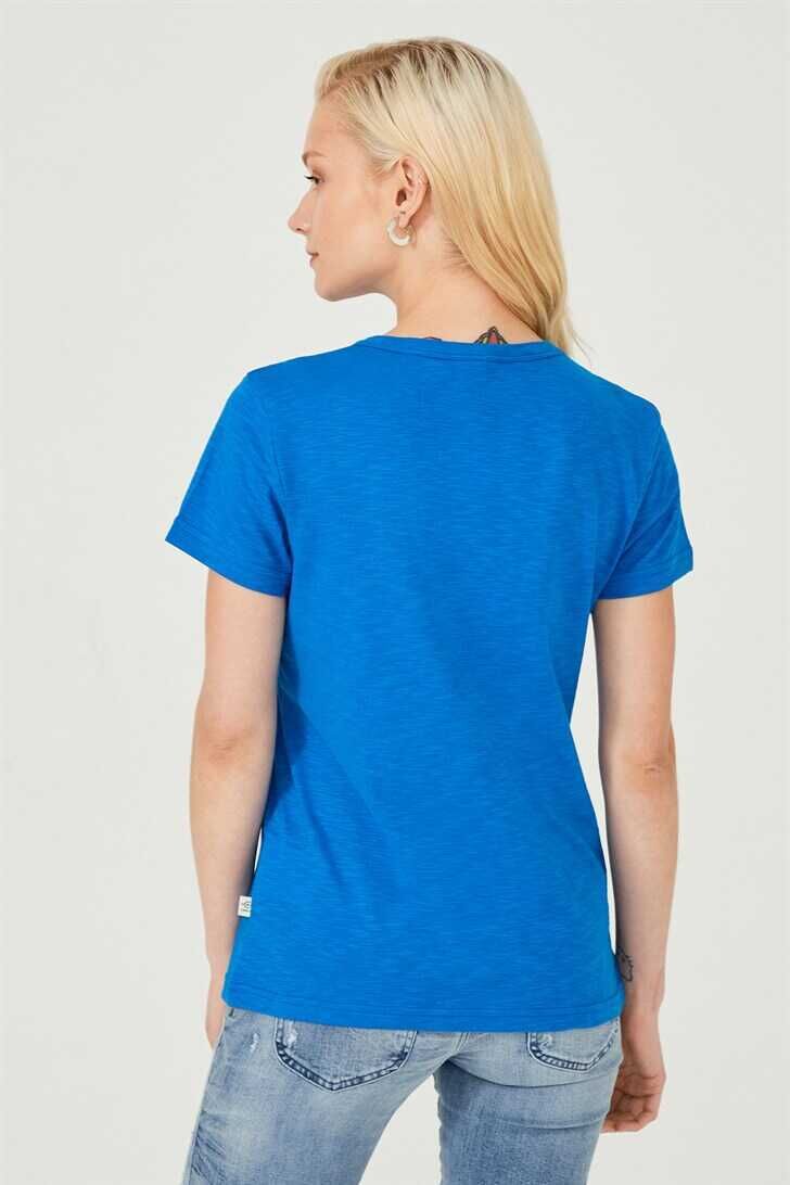 Kadın Bisiklet Yaka T-Shirt - 7