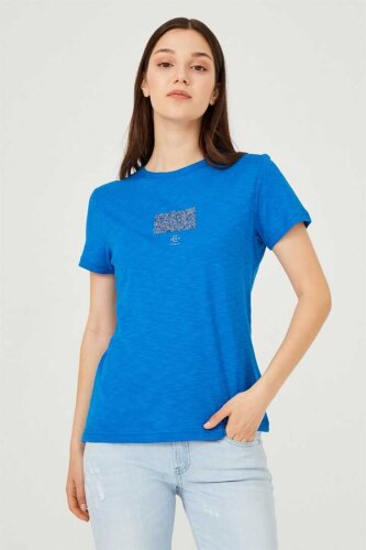 Kadın Bisklet Yaka T-Shirt - Cerruti 1881