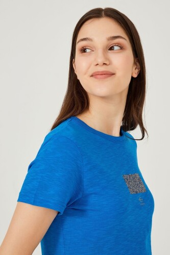 Kadın Bisklet Yaka T-Shirt - 10
