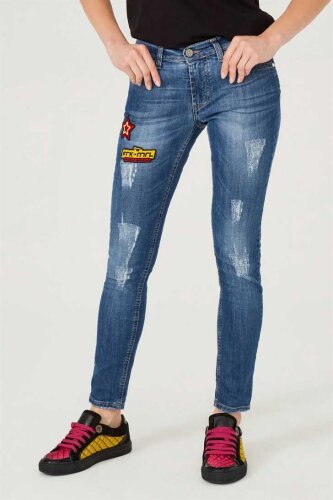 Kadın Dar Paça Jeans - 5
