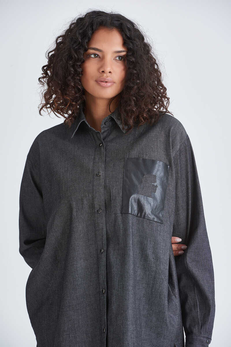 Karl Lagerfeld Denim Kadın Oversize Gömlek - 3