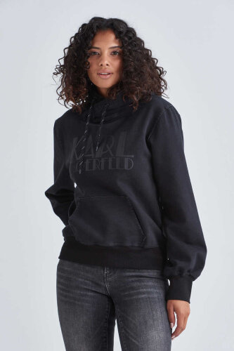 Karl Lagerfeld Kadın Denim Sweatshirt - 3