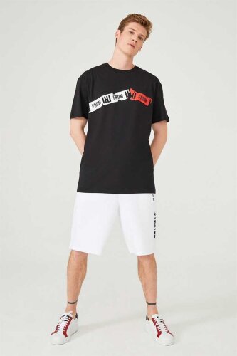Les Hommes Oversize Yazılı Erkek T-Shirt - Les Hommes