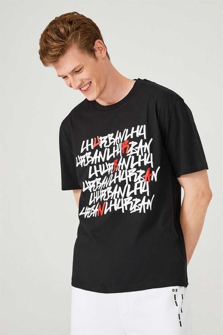 Les Hommes Urban Erkek Bisiklet Yaka Kısa Kollu T-Shirt - 3